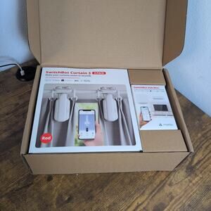 SwitchBot Curtain 3 Rod 2 Pack + Hub Mini Matter Smart Curtain Opener Bundle New